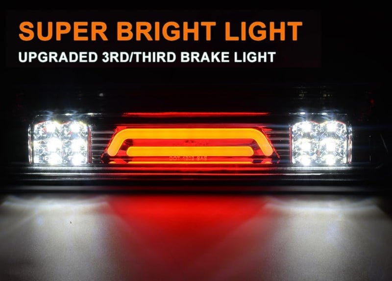 GPLUS Rear LED Third Brake Light Compatible With Ford F150 2004-2008 3RD Cargo Led Tail Lamps Clear lens Chrome Housing - Image 4